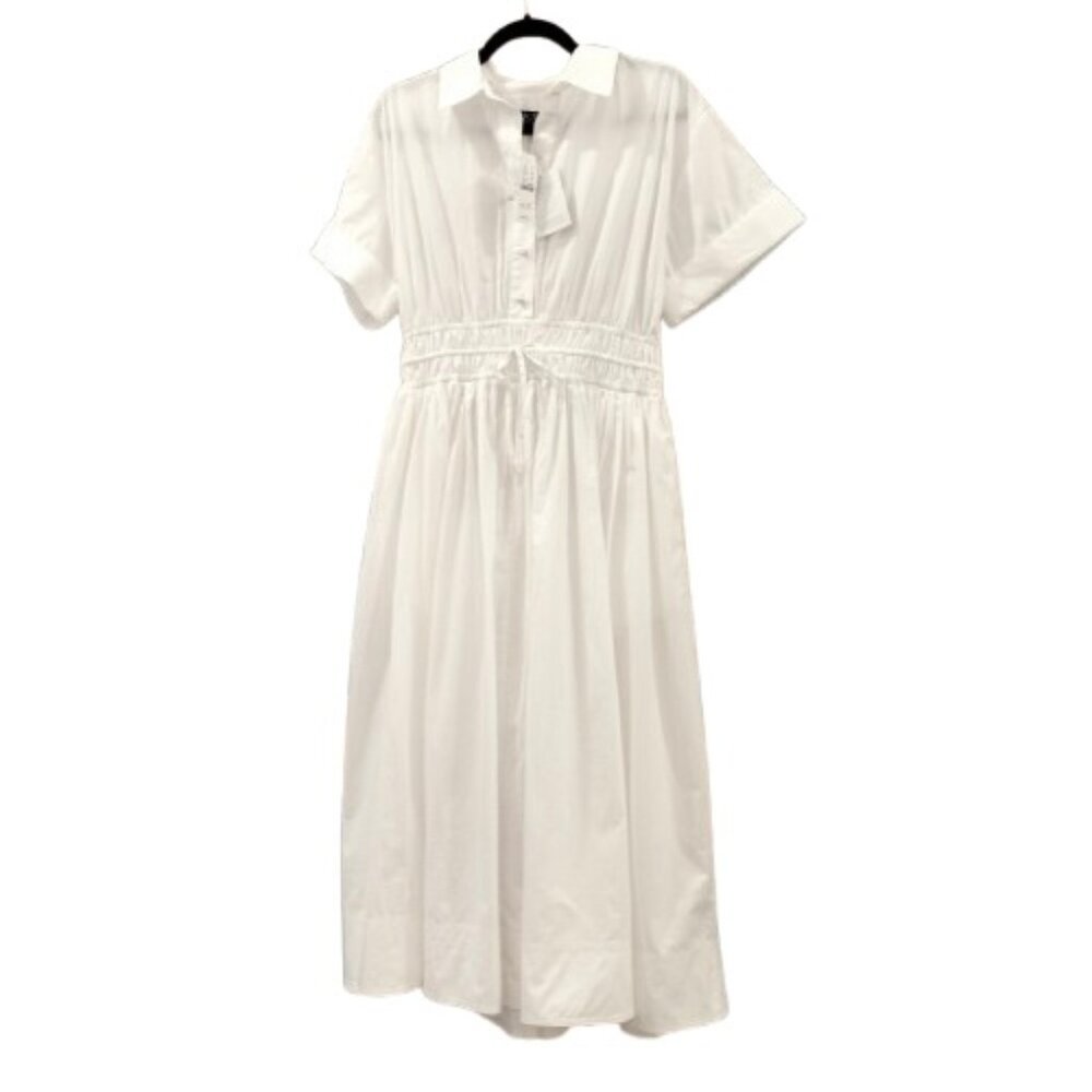 J. Crew White Midi Shirt Dress